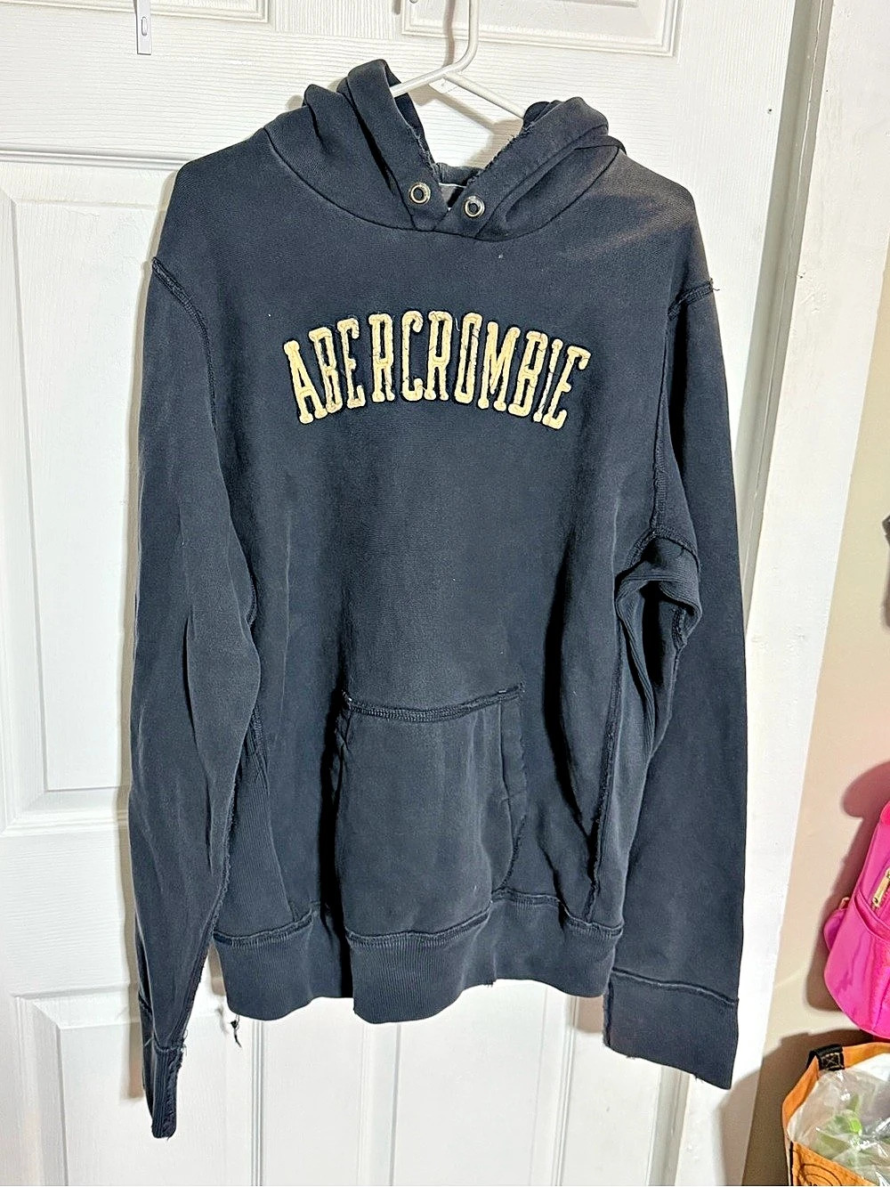 Abercrombie & Fitch Logo Pullover Hoodie Pullover Hoodie Black XXL